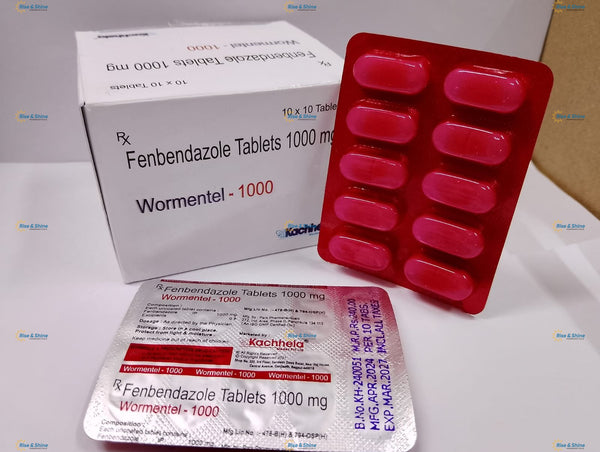 Fenbendazole Tablets 1000 mg | Professional Animal Health Medicine - 100 Tablets