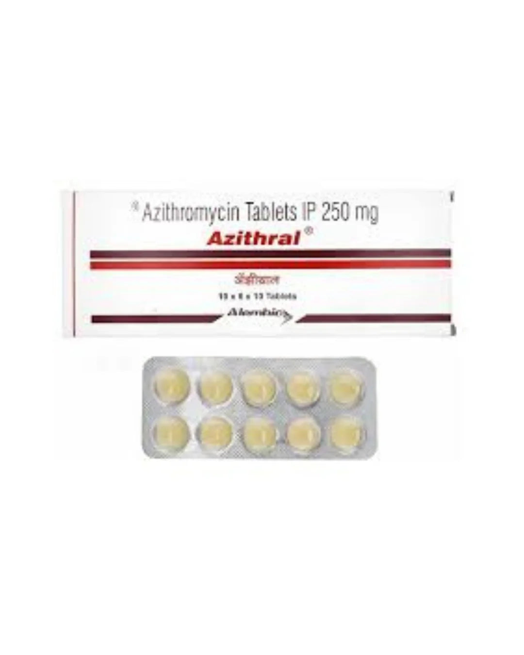 Azithral 250 mg (Azithromycin Tablets IP 250 mg) - 100 Tablets