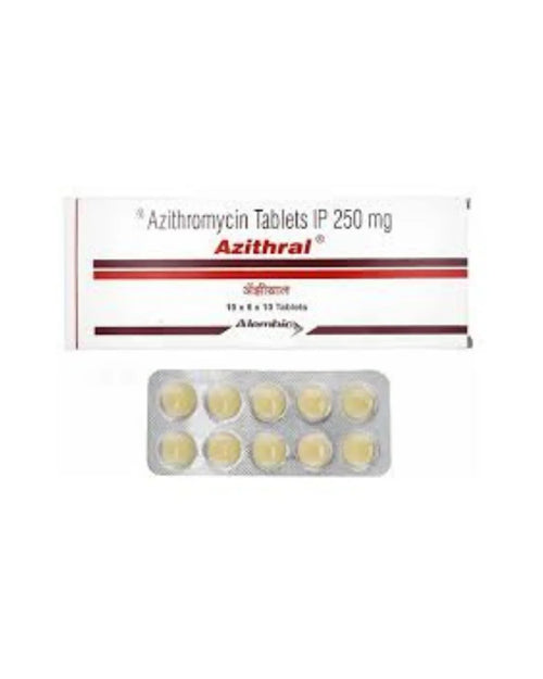 Azithral 250 mg (Azithromycin Tablets IP 250 mg) - 100 Tablets