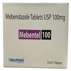 Mebendazole Tablets USP 100 mg | Antiparasitic Medicine Guide - 100 Tablets