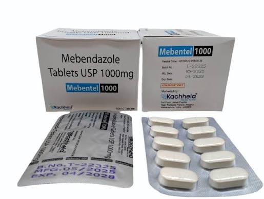 Mebendazole 1000 mg Tablets | Deworming Medicine Guide - 100 Tablets