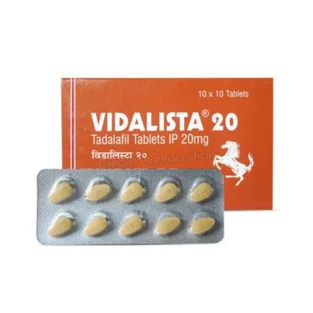 Vidalista 20mg Tablet | Tadalafil Tablets IP 20mg - 100 Tablets