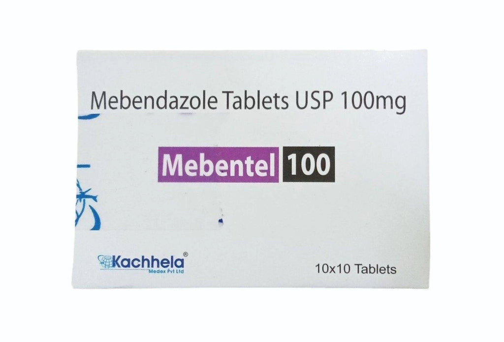 Mebendazole Tablets USP 100 mg | Antiparasitic Medicine Guide - 100 Tablets